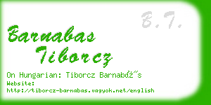 barnabas tiborcz business card
